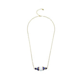 Gold Enamel Lotus Tridacna Necklace